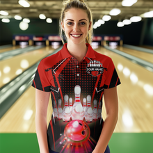 Load image into Gallery viewer, Custom Polo Bowling Shirt Women Bowling Team Jersey QZT59