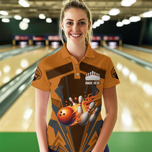 Load image into Gallery viewer, Personalized Bowling Jersey Custom Bowling Team Jersey Bowling Polo Shirt for Women QZT23