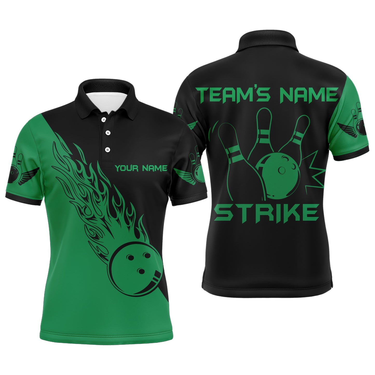 Strike Bowling Polo Shirt For Men Custom Bowling Jersey Bowing Team Shirts BDT192