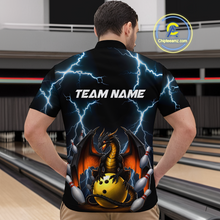Load image into Gallery viewer, Dragon Thunder Bowling Custom Men Bowling Shirt Polo &amp; Quarter-Zip Bowling Team Jerseys HNT55