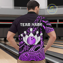 Load image into Gallery viewer, Purple Vintage Bowling Custom Men Bowling Shirt Polo &amp; Quarter-Zip Bowling Team Jerseys HNT69