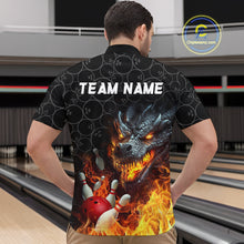Load image into Gallery viewer, Custom Dragon Flaming Bowling Shirt for Men and Women Dragon Bowling Jersey Team MBL96