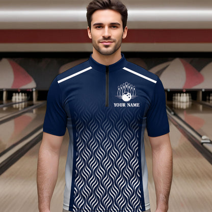 Custom Bowling League Shirts For Men with Name , Personalized Bowling Team Jerseys HNT35