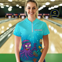 Load image into Gallery viewer, Custom Octopus Bowling Shirt for Team Bowling Jersey for Women Bowling Accessories QZT769