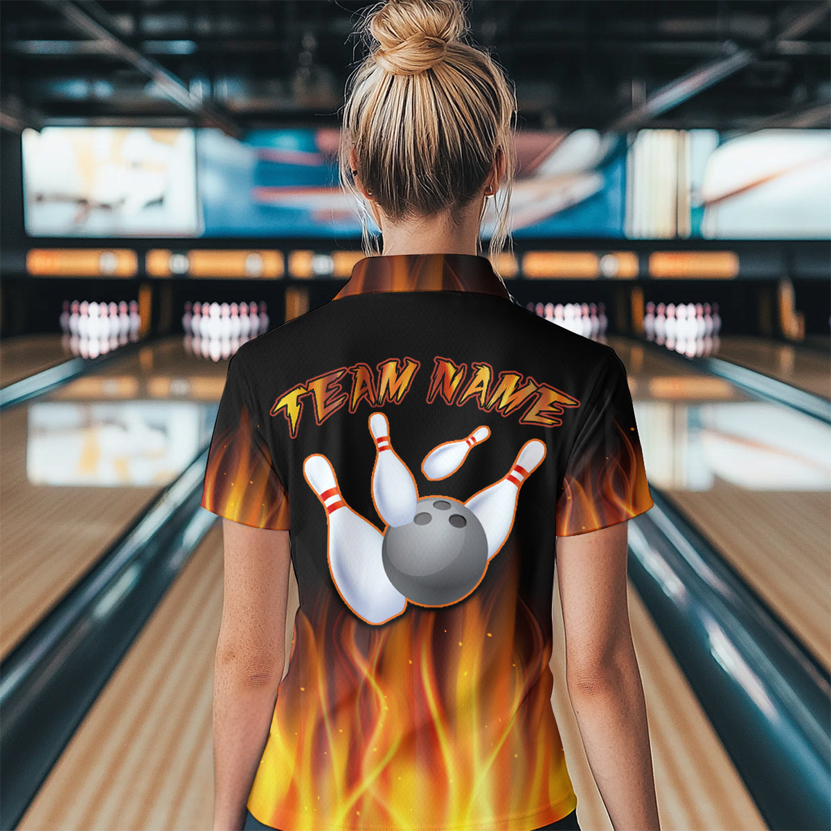 Personalized Bowling Jersey with Name Bowling Team Jersey Bowling Quarter-Zip for Women Shirt QZT17