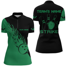 Load image into Gallery viewer, Strike Bowling Quarter-Zip Shirt For Women Custom Bowling Team Jersey BDT195