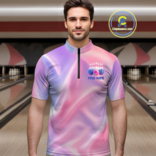 Load image into Gallery viewer, Custom Pink Bowling Shirts for Men Women Team Bowling Polo &amp; Quarter Zip Shirts MBL114