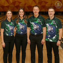 Load image into Gallery viewer, Green Lightning Thunder Angry Shark Bowling shirts For Men Custom Shark Bowling Team Jerseys NQS11758