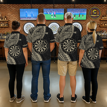 Load image into Gallery viewer, Custom Yellow Tribal Dart Shirts for Men Dart Team Jersey Dartboard Gifts Polo &amp; 1/4 Zip NNT163