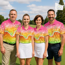Load image into Gallery viewer, Mens Golf Polo Shirt Colorful Music Angel Wing Golf Ball Custom Golf Top For Team, Golfer Gift NHN0130