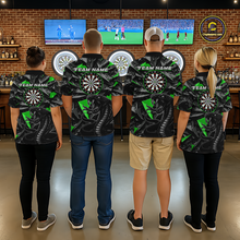 Load image into Gallery viewer, Green Custom Cobra Snake Dart Shirts for Men Dart Team Jersey Dartboard Gifts Polo &amp; 1/4 Zip NNT162