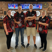 Load image into Gallery viewer, Custom Red Dragon Darts Board Dart Shirts For Men Darts Team Jerseys Polo &amp; 1/4 Zip NNT121