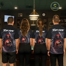 Load image into Gallery viewer, Custom Grim Reaper Billiard Shirts for Women 8 Ball Pool Shirt Polo &amp; Quarter-Zip Billiard Jersey Unisex BHT7