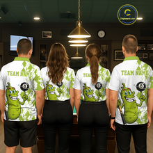 Load image into Gallery viewer, Custom Funny Pickle 8 Ball Pool Shirts Argyle Billiard Shirt for Men Billiard Team Jersey League NNT173