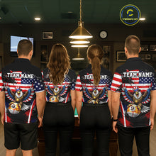 Load image into Gallery viewer, Grunge US Flag Eagle 8 Ball &amp; 9 Ball Billiard Pool Shirt For Men Custom Patriotic Billiard Appeal NYN2762