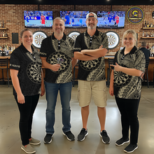 Load image into Gallery viewer, Custom Yellow Tribal Dart Shirts for Men Dart Team Jersey Dartboard Gifts Polo &amp; 1/4 Zip NNT163