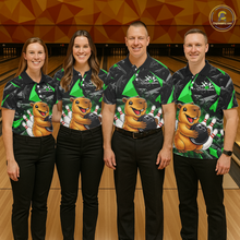 Load image into Gallery viewer, Custom Green Capybara Bowling Jersey for Men Bowling Team Shirts Bowling Polo &amp; 1/4 Zip HNT255