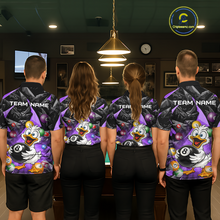 Load image into Gallery viewer, Custom Purple Funny Duck 8 Ball Pool Shirts Billiard Shirt for Men Billiard Team Jersey League NNT172