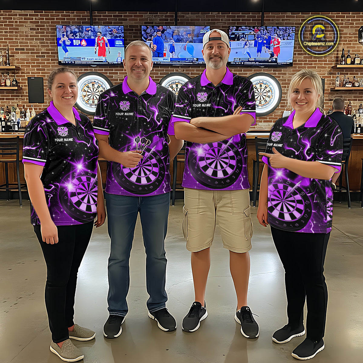Custom Purple Galaxy Dragon Darts Shirt for Women Darts Team Jerseys Dartboard Shirt NNT291