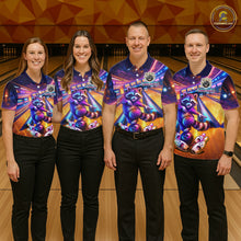 Load image into Gallery viewer, Funny Raccoon Bowling for Men Custom Bowling League Jersey Polo &amp; 1/4-Zip Bowling Outfit QZT903