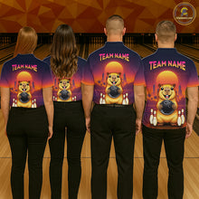 Load image into Gallery viewer, Custom Retro Capybara Bowling Jersey for Women Bowling Team Shirts Bowling Polo &amp; 1/4 Zip HNT260