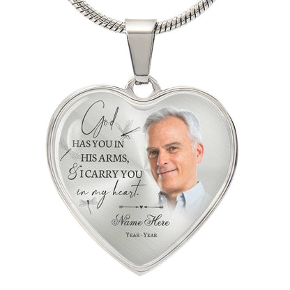 Personalized memory necklace with picture HT01