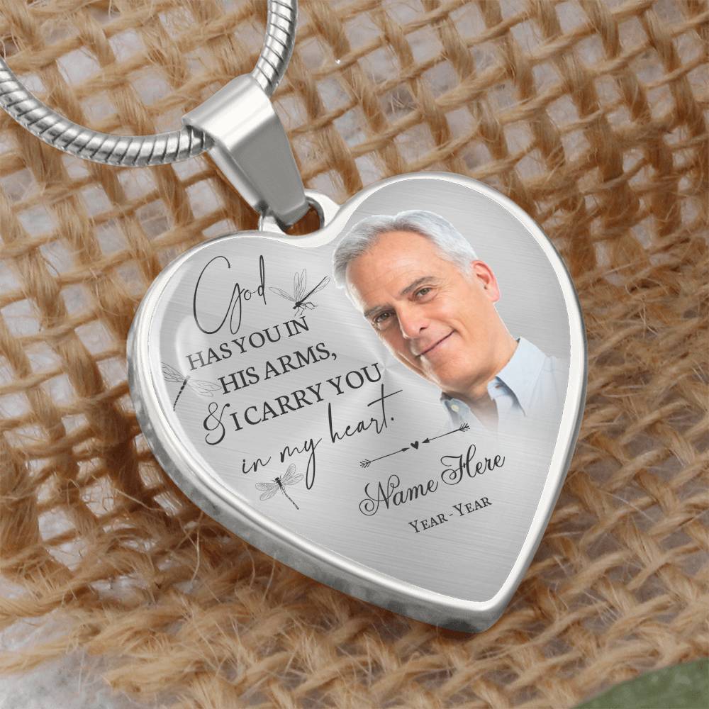 Personalized memory necklace with picture HT01