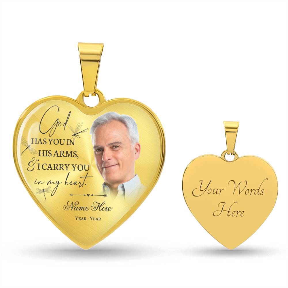 Personalized memory necklace with picture HT01