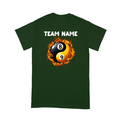 Funny Billiard T-Shirt Ying And Yang 8 Ball & 9 Ball Custom Billiard Team Shirt For Pool Player TDM3896