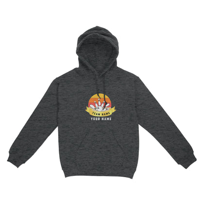 Custom Name and Team name Retro Bowling Ball Pins Unisex Standard Hoodie NQS8693