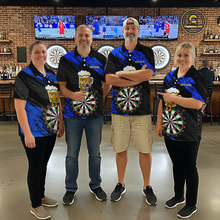 Load image into Gallery viewer, Custom Blue Funny Beer Darts Board Dart Shirts For Men Darts Team Jerseys Dart Tournament NNT120