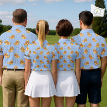 Load image into Gallery viewer, Funny Cocker Spaniel Womens Golf Polo Shirt Custom Blue Pattern Team Ladies Golf Tops, Dog Lover Gift Nhn0210