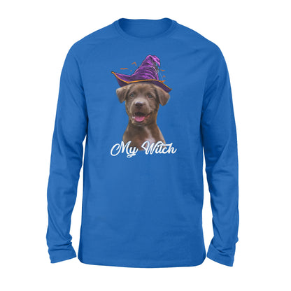 My dog is my witch - custom image for Halloween personalized gift - Standard Long Sleeve