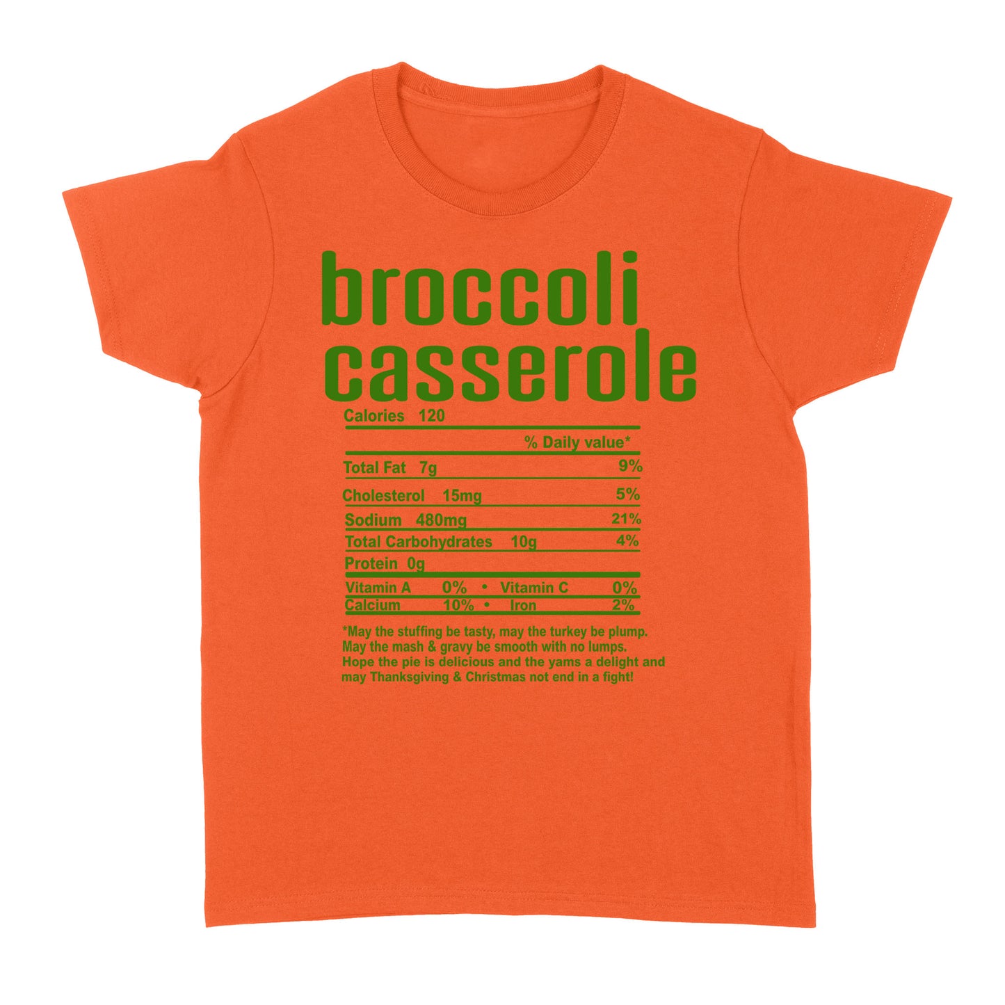 Broccoli casserole nutritional facts happy thanksgiving funny shirts - Standard Women's T-shirt