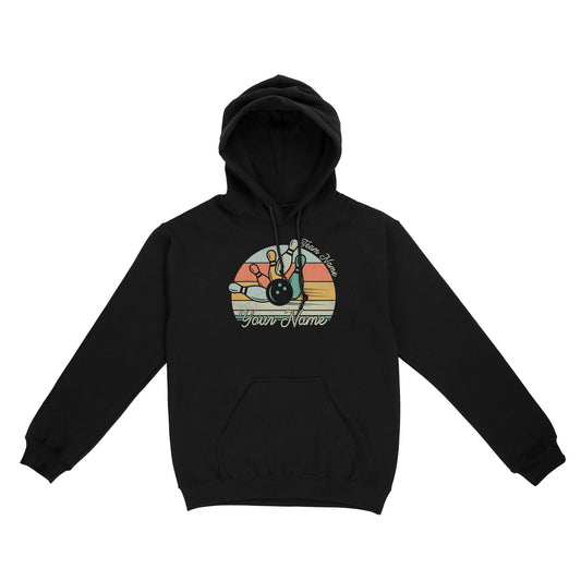 Custom Bowling Retro Shirt, Personalized Bowling Name Hoodie