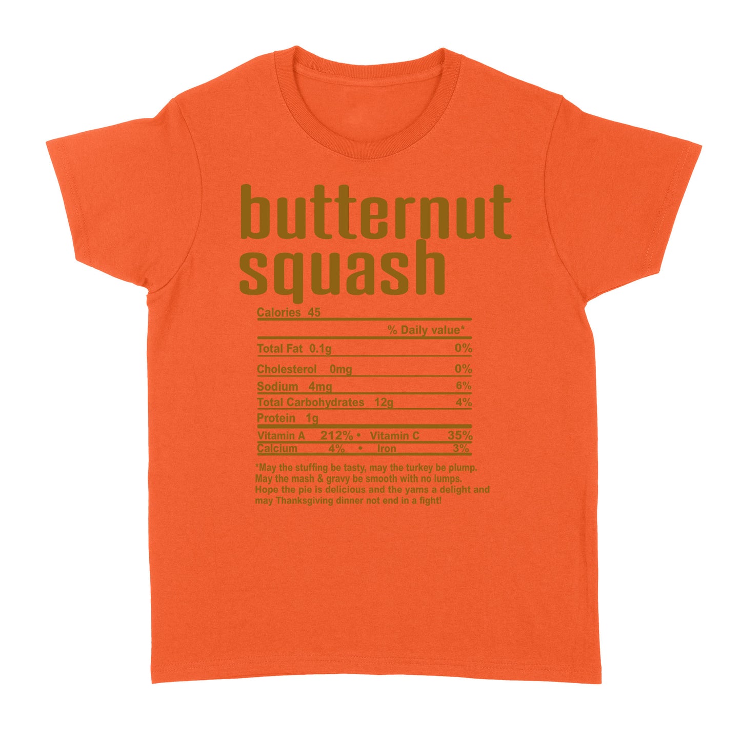 Butternut squash nutritional facts happy thanksgiving funny shirts - Standard Women's T-shirt