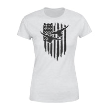 Load image into Gallery viewer, Duck Hunting American Flag Clothes, Shirt for Hunting NQS121- Standard Women&#39;s T-shirt