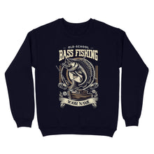 Load image into Gallery viewer, Sweatshirt - Old school bass fishing personalized fishing shirt A58