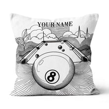 Load image into Gallery viewer, Funny 8 Ball Pool Billiards Games Custom White Pillows, Billiard Gifts TDM0820
