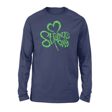 Load image into Gallery viewer, Men Women's St. Patrick's Day Shamrock Long sleeve Shirt - FSD1399D07