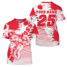 Load image into Gallery viewer, Kids men women jersey for MX custom UPF30+ red off-road Motocross racing shirt dirt bike racewear PDT107
