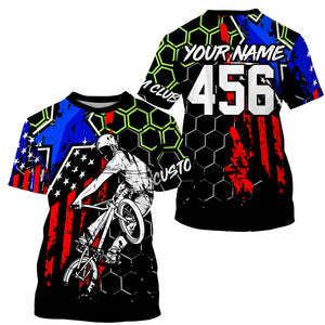 American Adult kid BMX jersey UPF30+ Custom riding jersey Team USA cycling gear Extreme bike shirts| SLC79