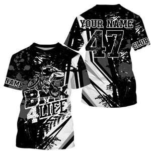 BMX 4 Life Black BMX jersey UPF30+ BMX bike shirt adult youth kid bicycle motocross cycling gear| SLC132