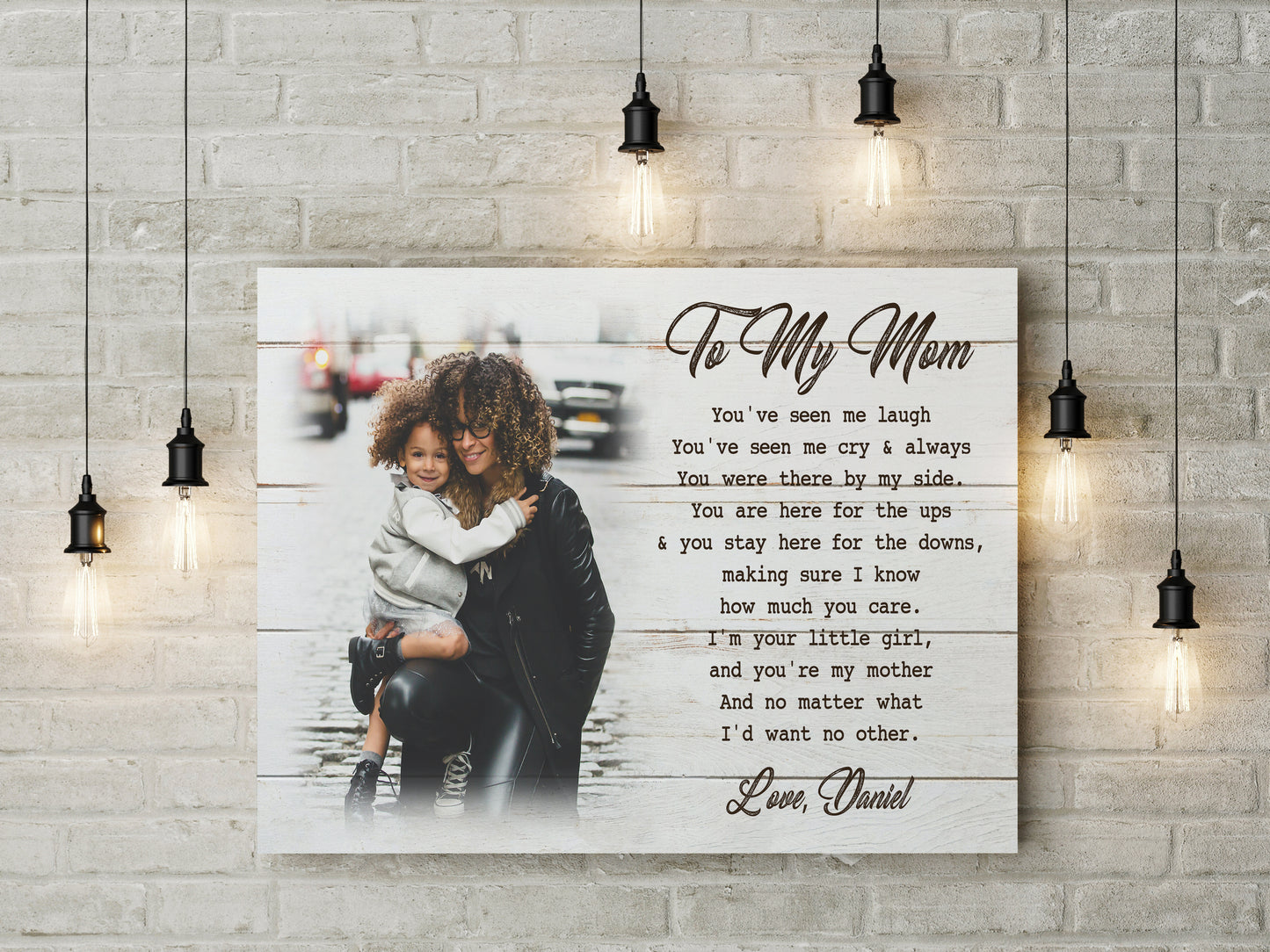 Personalized Mom Canvas - Daughter & Mother Custom Canvas Mother's Day Gift, Mom Birthday Christmas Gift N2462