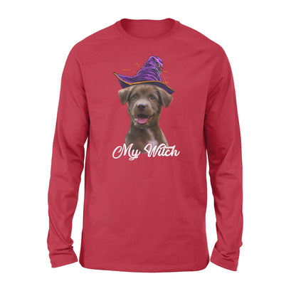 My dog is my witch - custom image for Halloween personalized gift - Standard Long Sleeve