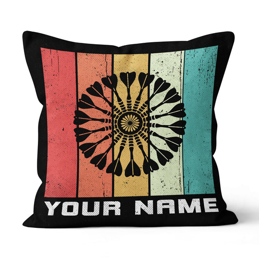 Multicolor Retro Darts Pillow Personalized Darts Gifts For Dart Player LDT1101