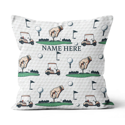 Golf Elements Custom Throw Pillow Personalized Golf Gifts For Golfer LDT1199