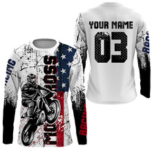 Load image into Gallery viewer, Patriotic Personalized Motocross Jersey UPF30+ American MX Racing Shirt Dirt Bike Off-road NMS1190