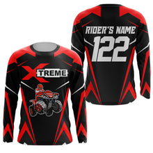 Load image into Gallery viewer, Extrem ATV Motocross Jersey Personalized Red Quad Bike Shirt UPF30+ Adult Youth Off-road Racing NMS1362
