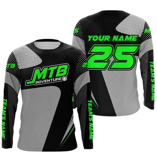 Custom black kid adult MTB gear Lightweight UPF30+ sun shirt Mountain bike shirt Cycling racewear| SLC112
